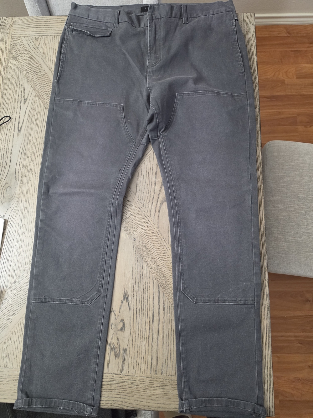 Men's Slim Straight Jeans in Charcoal Gray